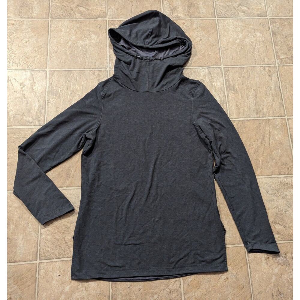 Nike Dri Fit Women's SZ Medium Grey Long Sleeve Cowl Neck Pullover Hoodie E5 - Picture 1 of 3